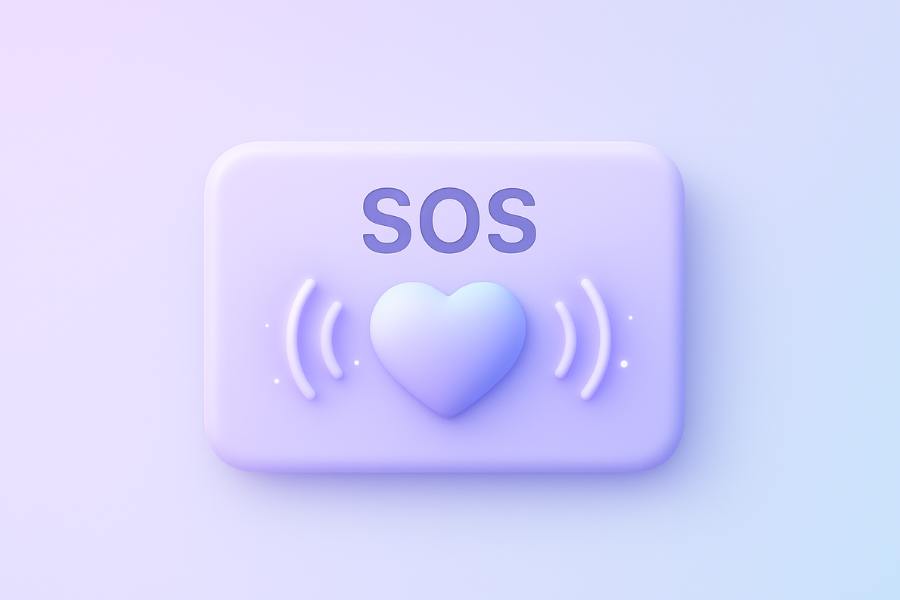 SOS with calming music